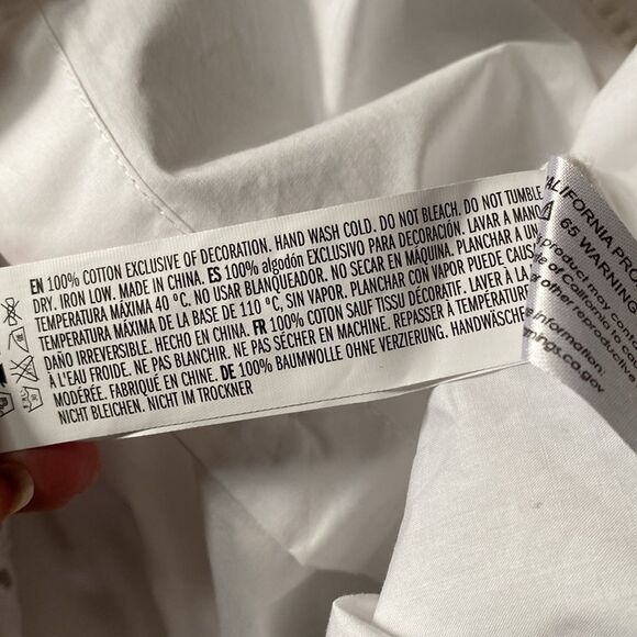 English Factory Eyelet Detail Cotton Button-Up
Shirt L NWT - Picture 9 of 11